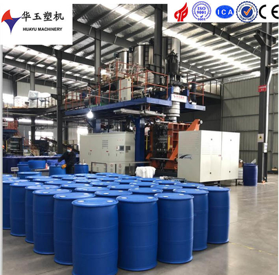 آلة تشكيل البلاستيك الأوتوماتيكية بالكامل Huayu 220L 1Layer Double L Ring Drum الجديدة لتصنيع البولي إيثيلين عالي الكثافة